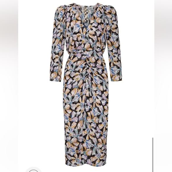 Rebecca Taylor NYC Long Sleeve Bow Fleur Dress 2 - Picture 5 of 6